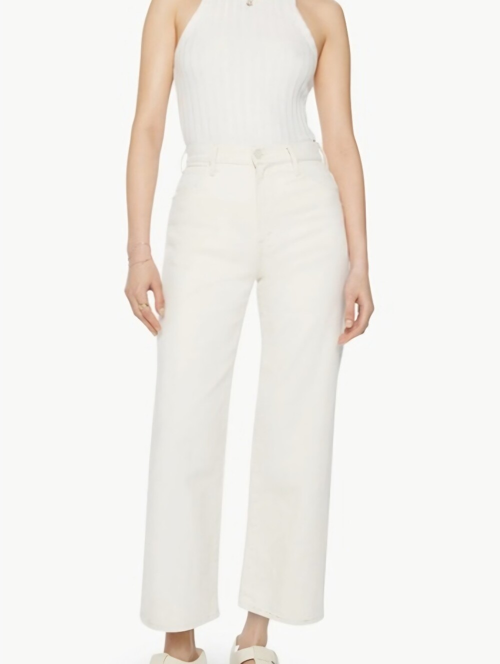 MOTHER Superior Ankle Dodger Cream Act Natural Jean (B)